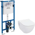 Jika Mio-N - Set předstěnové instalace a závěsného klozetu, Rimless, DualFlush, bílá H6007160000002