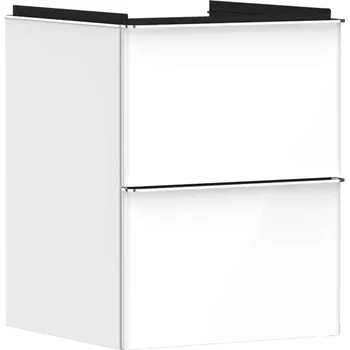 Koupelnový nábytek Hansgrohe Xelu Q - Umyvadlová skříňka, 63x48x50 cm, 2 zásuvky, lesklá bílá/chrom 54019000