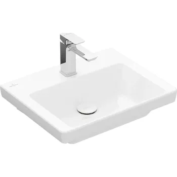 Villeroy & Boch Subway 3.0 - Umývátko 50x40 cm, bez přepadu, otvor pro baterii, CeramicPlus, Stone White 437051RW
