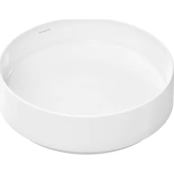Umyvadlo Hansgrohe Xuniva Evo S - Umyvadlo na desku, průměr 40 cm, bez přepadu, bez otvoru pro baterii, bílá 60323450