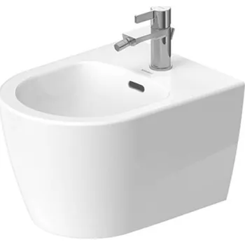 Bidet Duravit Soleil by Starck - Závěsný bidet, otvor pro baterii, WonderGliss, bílá 22981500001