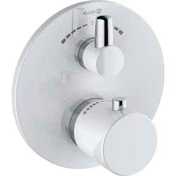 Vodovodní baterie Kludi Balance - Termostatická baterie pod omítku, pro 2 spotřebiče, bílá/chrom 528109175