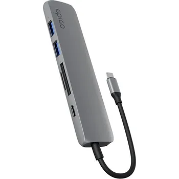 USB hub iWant 6v1 hliníkový hub 8K s USB-C vesmírně šedý Vesmírně šedá