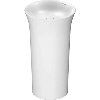 Umyvadlo Duravit White Tulip - Volně stojící umyvadlo 50x50x90 cm, bez otvoru pro baterii, s WonderGliss, bílá 27025000701