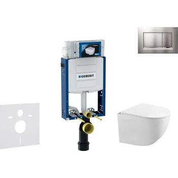 Geberit Kombifix - Set předstěnové instalace, klozetu Gaia a sedátka softclose, tlačítko Sigma20, chrom mat/chrom SANI15CA1120