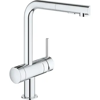 Grohe Minta - Dřezová baterie s výsuvnou sprškou a uzavíracím ventilem, chrom 31558000
