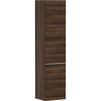 Koupelnový nábytek Hansgrohe Xelu Q - Vysoká skříňka 40x165x35 cm, 2 dvířka, panty vlevo, tmavý ořech/matná bílá 54138700