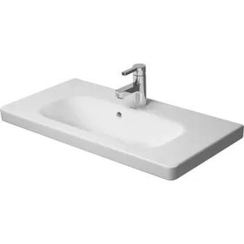 Umyvadlo Duravit DuraStyle - Umyvadlo nábytkové Compact, 79x40 cm, s 1 otvorem pro baterii, s WonderGliss, alpská bílá 23377800001