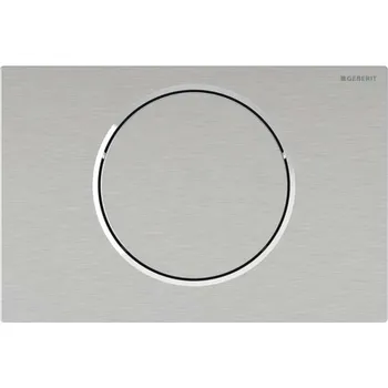 Splachovací tlačítko Geberit Sigma10 - Elektronické ovládání splachování, bateriové napájení, easy-to-clean, kartáčovaný nerez 115.864.SN.6