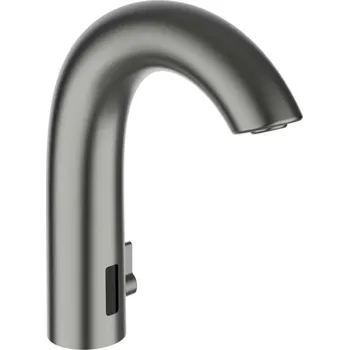 Vodovodní baterie Laufen Curvetronic - Elektronická umyvadlová baterie, se směšovačem, síťové napájení, kartáčovaná ocel HF707153423000