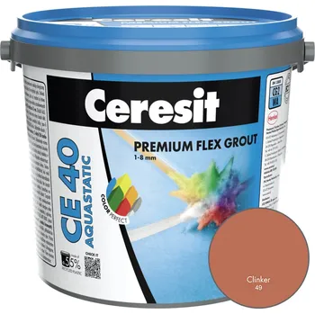 Spárovací hmota Ceresit CE 40 AQUASTATIC PREMIUM FLEX FUGA 49 Clinker 5kg, KS.05348