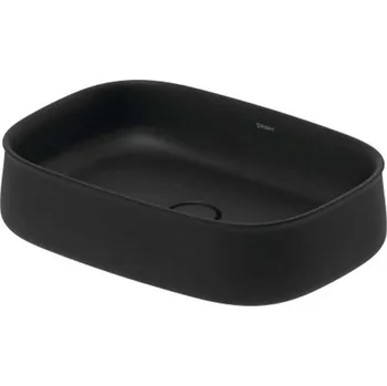 Umyvadlo Duravit Zencha - Umyvadlo na desku 55x39 cm, bez přepadu, DuraCeram, antracit mat 2373551379