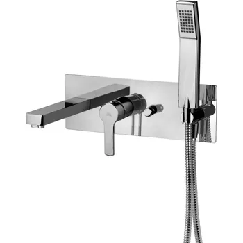 Vodovodní baterie Paffoni West - Vanová baterie pod omítku s příslušenstvím a tělesem, chrom WS001CR