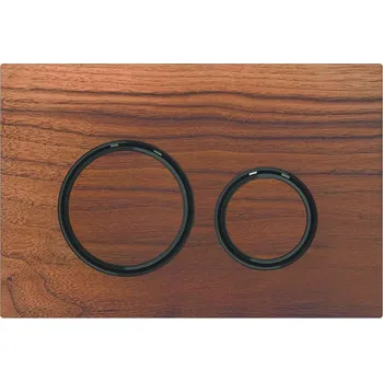 Splachovací tlačítko Geberit Sigma21 - Ovládací tlačítko pro 2 množství splachování, ořech americký/černý chrom 115.651.JX.1