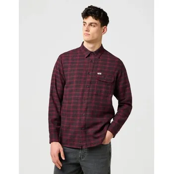 Pánská košile Košile Wrangler FLANNEL SHIRT BLACK Velikost: XL