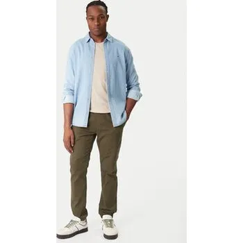 Pánské oblečení Tommy Jeans Joggers kalhoty DM0DM23102 Khaki Regular Fit M