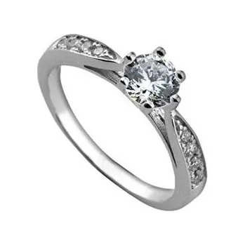 Prsten ZB82723-59 Stříbrný zásnubní prsten se zirkony