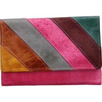 Lagen 864-77/D FUCHSIA/MULTI dámská kožená peněženka