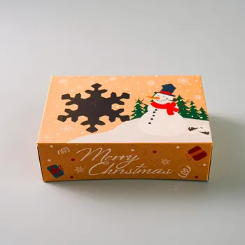 Krabice na pečivo Cake Star Vánoční kraftová krabice na cukroví 22 x 15 x 7 cm, s vločkou