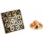 Gaira Brož do klopy Ornament 3605, Barva zlatá