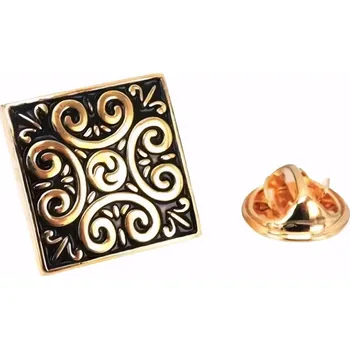 Brož Gaira Brož do klopy Ornament 3605, Barva zlatá