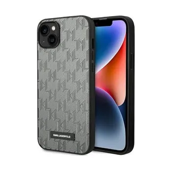 Mobilní telefon Karl Lagerfeld Saffiano Mono Metal Logo - pouzdro pro iPhone 14 (šedé)