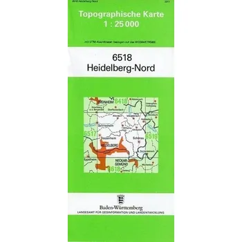 Topographische Karte Baden-Württemberg Heidelberg-Nord