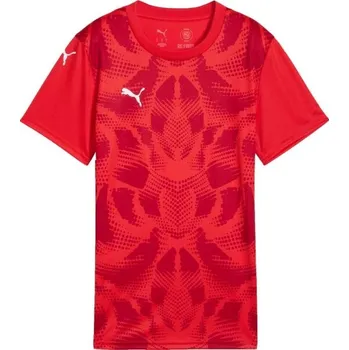 Dámské oblečení Dámské sportovní triko Puma TEAMULTIMAT W XS Červená, Bílá