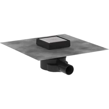 Odvodňovací žlab Hansgrohe RainDrain Point - Podlahová vpust, 10x10 cm, kartáčovaná nerezová ocel 56247800
