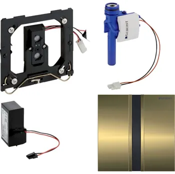 Splachovací tlačítko Geberit Splachovací systémy - Splachování pisoárů s elektronickým ovládáním, napájení ze sítě, krycí deska typ 50, mosaz 116.026.QF.1