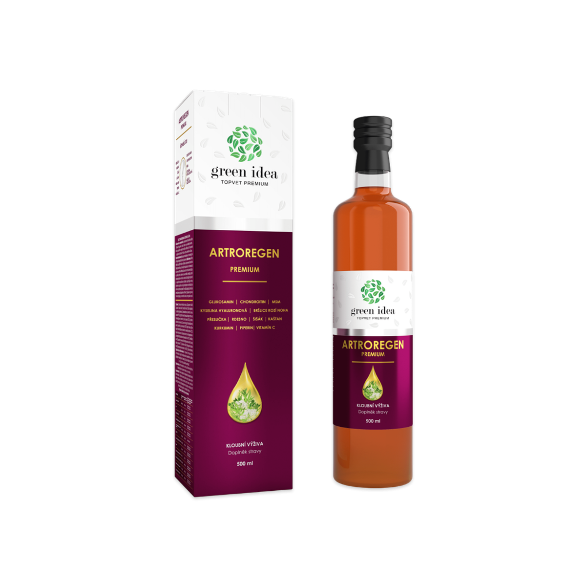 Green idea Artroregen premium - kloubní výživa 500 ml Pro aktivní pohyb