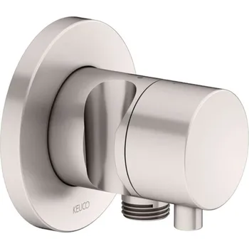 Ventil Keuco IXMO - Přepínací ventil pod omítku, 2 výstupy, s připojením a držákem sprchy, kartáčovaný nikl 59556051201