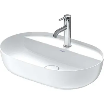Umyvadlo Duravit Luv - Umyvadlo na desku, 60x40 cm, bez přepadu, s otvorem pro baterii, WonderGliss, bílá/matná bílá 03806026001