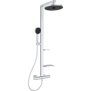 Sprchový set Ideal Standard ALU+ - Sprchový set s termostatem, průměr 26 cm, 2 proudy, stříbrná BD583SI