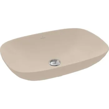 Umyvadlo Villeroy & Boch Loop&Friends - Umyvadlo na desku, 62x42 cm, bez přepadu, CeramicPlus, Almond 4A5001AM