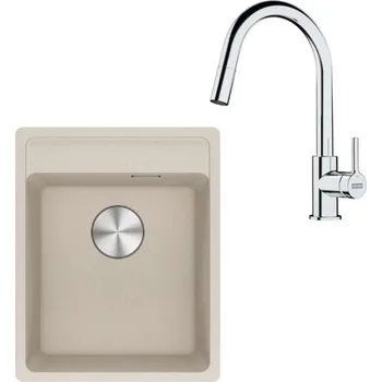 Franke Sety - Kuchyňský set G252SA, fragranitový dřez MRG 610-37 RTL a baterie FS 3229.031, sahara/chrom 114.0700.694