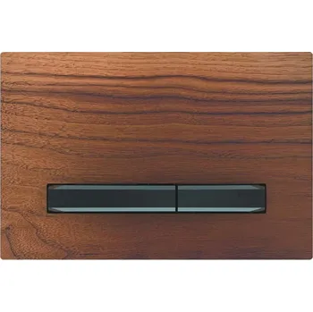 Geberit Sigma50 - Ovládací tlačítko pro 2 množství splachování, ořech americký/černý chrom 115.671.JX.2