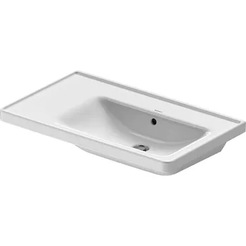 Duravit D-Neo - Nábytkové umyvadlo 80x48 cm, bez otvoru pro baterii, bílá 2370800060