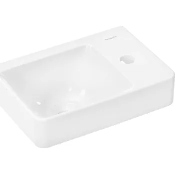 Umyvadlo Hansgrohe Xelu Q - Umývátko, 36x25 cm, bez přepadu, otvor pro baterii, bílá 60314450