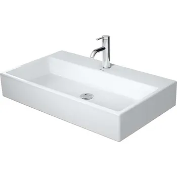 Duravit Vero Air - Umyvadlo 80x47 cm, bez přepadu, otvor pro baterii, WonderGliss, bílá 23508000411