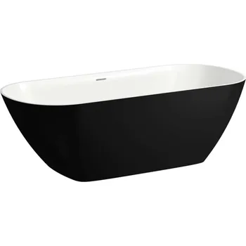 Vana Laufen Lua - Vana 170x75 cm, matná černá/bílá H2200820680001