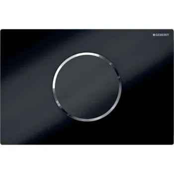 Splachovací tlačítko Geberit Sigma10 - Elektronické ovládání splachování, bateriové napájení, černá/lesklý chrom 115.908.KM.6