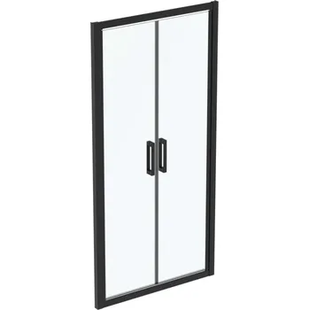 Sprchové dveře Ideal Standard Connect 2 - Sprchové dveře 90 cm, černá/čiré sklo K9294V3