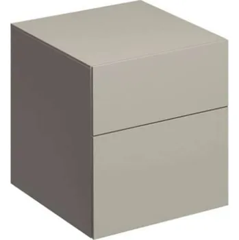 Koupelnový nábytek Geberit Xeno 2 - Boční skříňka 45x51 cm se zásuvkami, šedobéžová 500.504.00.1