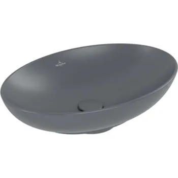 Umyvadlo Villeroy & Boch Loop&Friends - Umyvadlo na desku, 62x42 cm, s přepadem, CeramicPlus, Graphite 4A4800i4