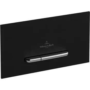 Splachovací tlačítko Villeroy & Boch ViConnect - Ovládací tlačítko splachování M300, lesklá černá/kartáčovaná nerez 922160RB