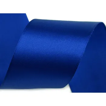 Stuha Atlasová stuha šíře 50 mm modrá safírová 22.5 m