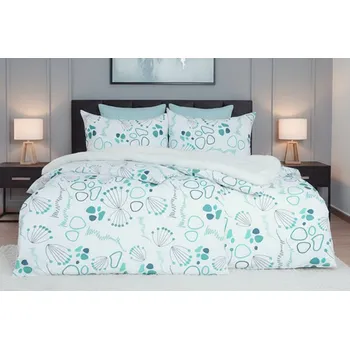 Povlečení Zimní Bavlněné povlečení PLUS EGONA tyrkysové
