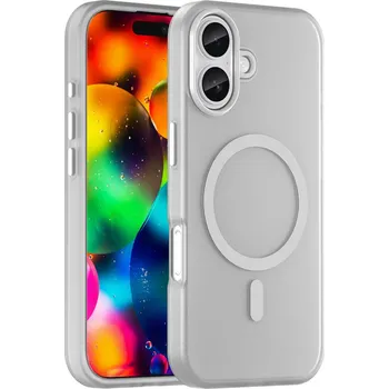 Hurtel Magnetický abrazivní kryt pro iPhone 17 kompatibilní s MagSafe - matně bílý