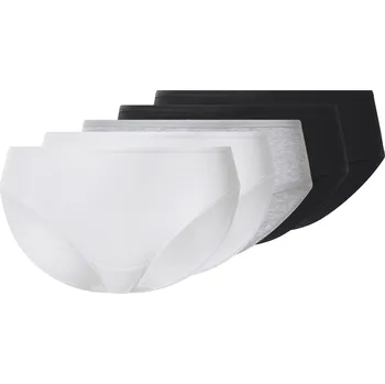 Dámské spodní prádlo esmara® Dámské kalhotky Hipster, 5 kusů (černá/šedá/bílá, L(44/46))